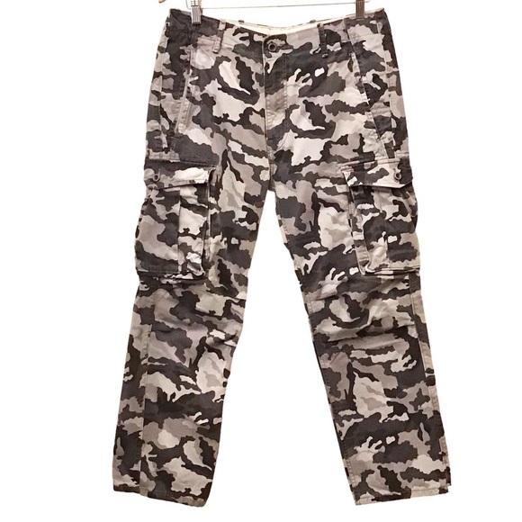 Levi’s 32x26.5 Ace Cargo Camo Men’s Pants Gray Camouflage (Tag Size 32x30) - Picture 1 of 12